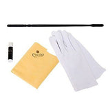 Mendini Nickel Silver Closed Hole C Flute with Stand 1 Year Warranty Case Cleaning Rod Cloth Joint Grease and Gloves - MFE-N+SD+PB