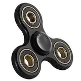 Fidget Spinner Toy Stress Reducer High Speed, Perfect for Killing Time, (BLACK)