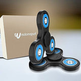 Fidget Spinner Toy Stress Reducer - Perfect For ADD, ADHD, Anxiety, 2 Pack(Blue)