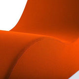 Lounge Accent Chaise Chair Orange Foam Comfort Gamer Game Room Living Room NEW