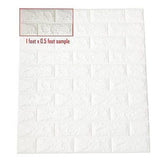 1X0.5' Self Adhesive Brick 3D Tile Wallpaper Panel For Home Office Decor White