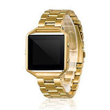 Blaze Smart Watch Band Large, Stainless Steel Metal Links Watch Strap (T Gold)