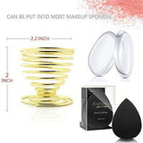 Beauty Makeup Sponge Blender Holder,Makeup Sponge Drying Stand Storage Gold
