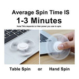 Fidget Spinners, White Tri-Spinner + 6 Winged Metallic Hand Detachable,(2 Pack)