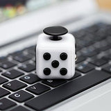 Fidget Cube For Anxiety Stress Relief Attention Focus Cube / White button