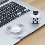 Fidget Spinner and Fidget Cube Stress Reducer Perfect For ADD, ADHD, (White)