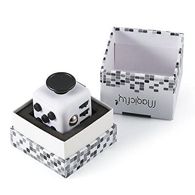 Fidget Cube For Anxiety Stress Relief Attention Focus Cube / White button