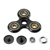 Fidget Spinner Toy Stress Reducer High Speed, Perfect for Killing Time, (BLACK)