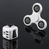 Fidget Spinner and Fidget Cube Stress Reducer Perfect For ADD, ADHD, (White)