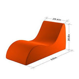 Lounge Accent Chaise Chair Orange Foam Comfort Gamer Game Room Living Room NEW