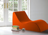 Lounge Accent Chaise Chair Orange Foam Comfort Gamer Game Room Living Room NEW