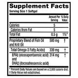 MegaRed Advanced 4in1 Concentrated Omega-3 Fish Krill Oil Supplement, 500mg 80 S