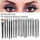 EmaxDesign 20 Pieces Makeup Brush Set Professional Face Eye Shadow Eyeliner