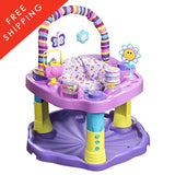 Evenflo Pink Purple Sweet Tea Party Cupcake Activity Center Gym Exersaucer