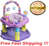 Evenflo Pink Purple Sweet Tea Party Cupcake Activity Center Gym Exersaucer