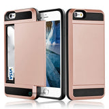 Card Pocket Wallet ShockProof Hybrid Armor Case Cover for iPhone