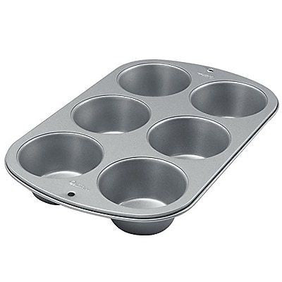 NEW Wilton 6 Cup Jumbo Large Muffin Cupcake Bake Cake Pan New Mold Non Stick