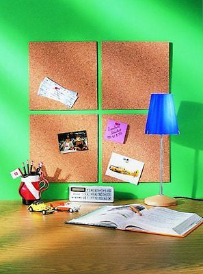 Quartet Cork Tile Natural 12x12'' Frameless 4 Pack Board Holder bulletin board