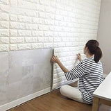 1X0.5' Self Adhesive Brick 3D Tile Wallpaper Panel For Home Office Decor White