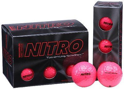 Nitro Maximum Distance Golf Ball (12-Pack), Pink Golf Equipment *High Quality*