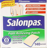 SALONPAS Pain Relieving Patches, Arthritis, Back Pain Relief, 140 Patches