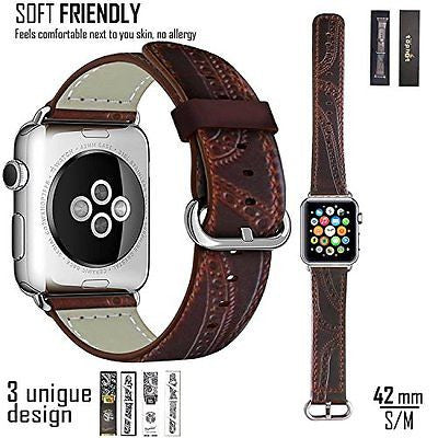 Replacement Accessories Leather Strap Band for Apple Watch iWatch Sport 42mm