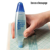 Tombow Mono Aqua 2-Tip Liquid Glue Adhesive For Paper Craft Scrapbooking Clear