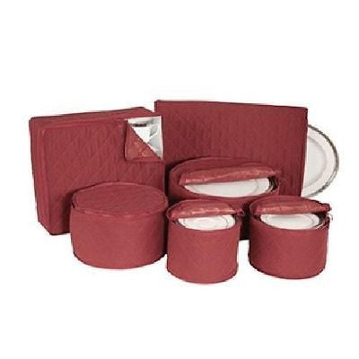 Quilted China Storage Set Cases Organizer Holder Kitchen Cabinet Bags Dinnerware
