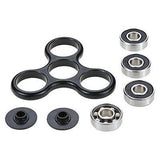 Black Tri Fidget Hand Spinner Ultra Durable High Speed Si3n4 Hybrid Ceramic