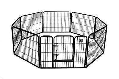 Pet Playpen Dog Cat Fence Exercise Pen Play Yard Heavy Duty Panel Puppy Kennel