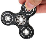 Black Tri Fidget Hand Spinner Ultra Durable High Speed Si3n4 Hybrid Ceramic