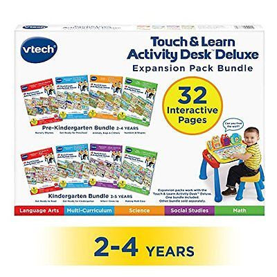 VTech Touch And Teach Activity Desk Deluxe 4-in-1 Pre-Kindergarten Bundle Pack