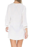 Tandisk Summer Womens Beach Wear Cover up Swimwear Beachwear Bikini White M