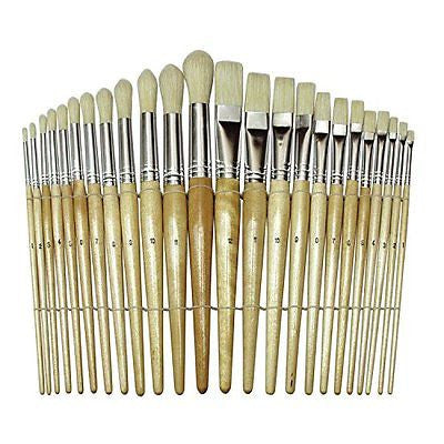 Paint Brush Set Acrylic Watercolor Oil Artist 24 Pcs Lot Paint Brush