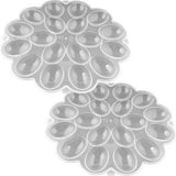 Set Of 2 Deviled Egg Trays Carrier Platters With Lids Travel Plates Containers