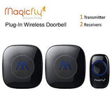 Portable Wireless Doorbell Chime Kit 1000-feet Range 52 Melodies, No Batteries