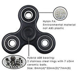 Black Tri Fidget Hand Spinner Ultra Durable High Speed Si3n4 Hybrid Ceramic