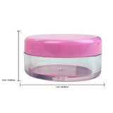 Pink 50 Pieces Clear Plastic Cosmetic Sample Empty Container Jars Pot Small New