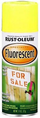 Rust-Oleum 1942830 Fluorescent Spray, Fluor Yellow, 11-Ounce