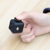 Fidget Spinner and Fidget Cube Stress Reducer Perfect For ADD, ADHD,(Black)