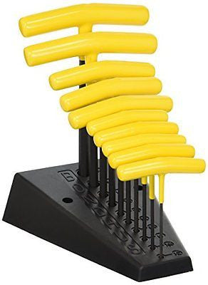 Bondhus 13390 Set of 10 Hex T-handles with Stand, sizes 3/32"-3/8" allen wrench