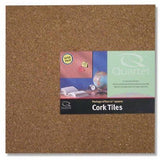 Quartet Cork Tile Natural 12x12'' Frameless 4 Pack Board Holder bulletin board