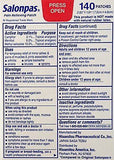 SALONPAS Pain Relieving Patches, Arthritis, Back Pain Relief, 140 Patches