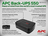 APC Back-UPS Battery Backup & Surge Protector (BE550G) - 550VA