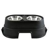OurPets Healthy Pet Diner Elevated Feeder, Black, 8 Inches