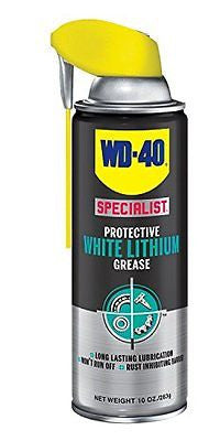 WD-40 Specialist White Lithium Grease Spray - Metal on Metal Lubricant. 10 oz.