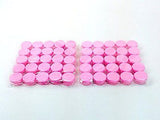 Pink 50 Pieces Clear Plastic Cosmetic Sample Empty Container Jars Pot Small New