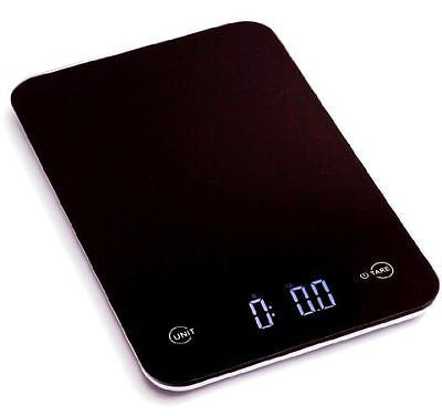 Touch Professional Digital Kitchen Scale (12 lbs Edition), Tempered Glass, Black