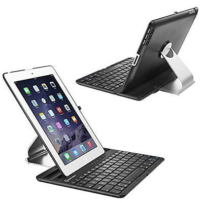 Sturdy Bluetooth Keyboard Case With Multi-Adjustable Stand For iPad 4/3/2 Black