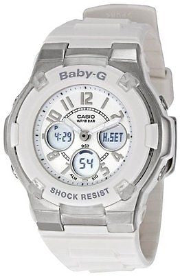 Casio Women's BGA110-7B Baby-G Shock-Resistant White Sport Watch